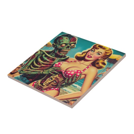 Carreau Plage Zombie fille (Côté)