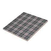 Carreau Plaid de pixel dans le gris avec la rayure rouge (Côté)