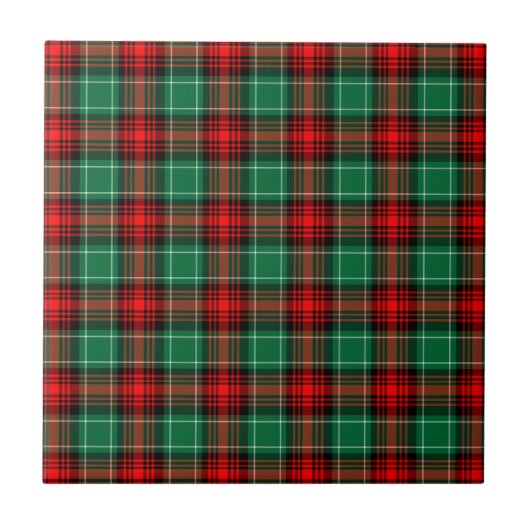 Carreau Plaid de vacances rouge vert (Devant)