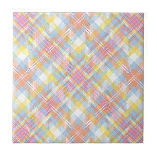 Carreau Plaid en pastel de rayure