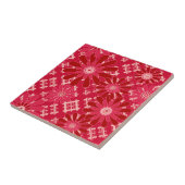 Carreau Plaid, floral, plaid, rouge, rouge, rustique (Côté)