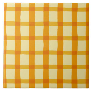 Carreau Plaid jaune et orange