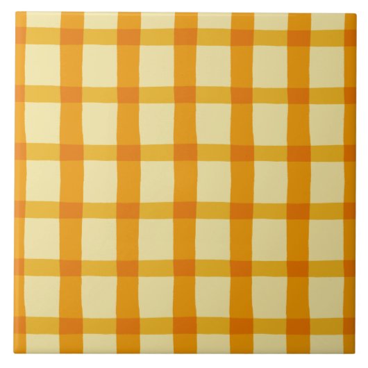 Carreau Plaid jaune et orange (Devant)