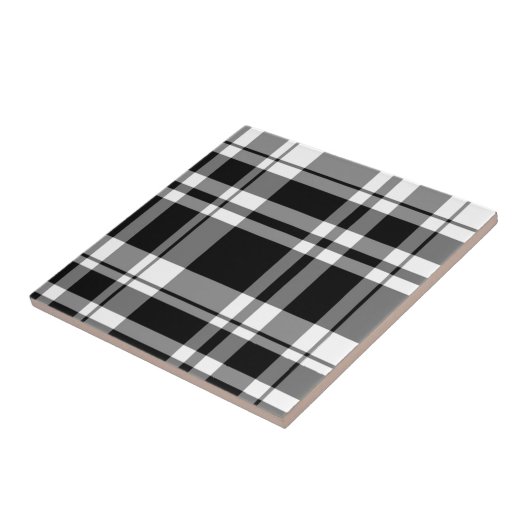 Carreau Plaid noir et blanc (Côté)