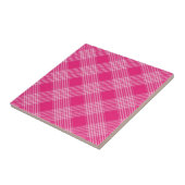Carreau Plaid rose lumineux (Côté)