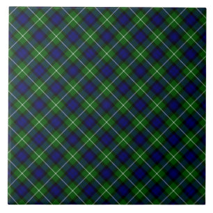 Carreau Plaid vert bleu Lamont tartan