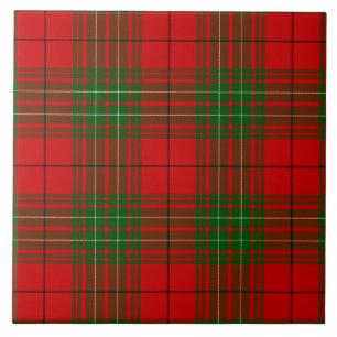 Carreau Plaid vert rouge de Comyn tartan