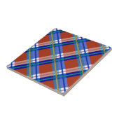 Carreau Plaids, contrôles, tartans rouges et bleus (Côté)