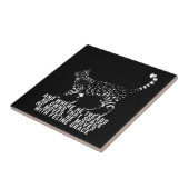 Carreau Plan de chat avec poème de grâce félin noir Deux t (Côté)