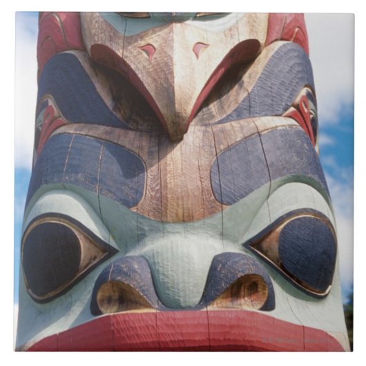 Carreau Plan rapproché de poteau de totem dans Sitka, (Devant)