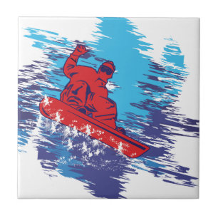 Carreau Planche à neige multicolore Cathédrale haute neige