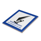 Carreau Planche à voile à bord noir, planche à voile bleue (Côté)