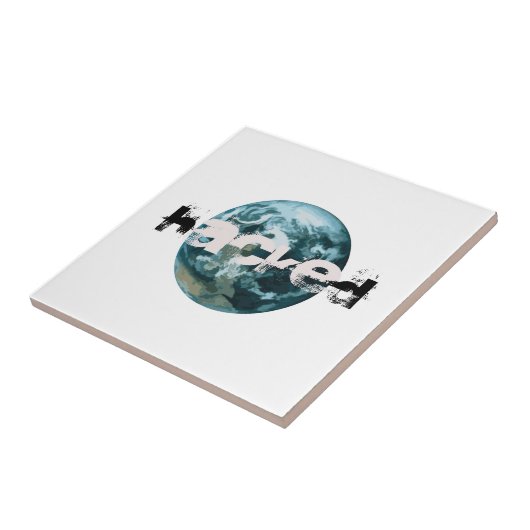 Carreau planète Terre piratée (Côté)