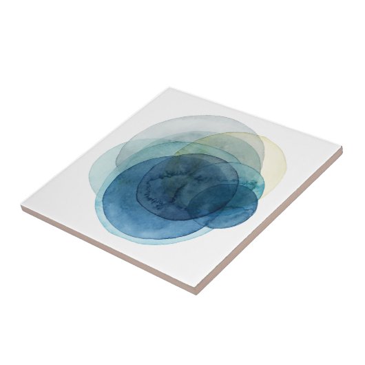 Carreau Planètes en évolution - Cercles d'aquarelle (Côté)