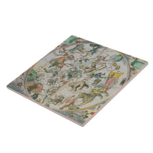 Carreau Planisphere céleste montrant les signes du Zod (Côté)