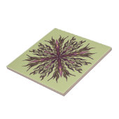 Carreau Plante à œil psychédélique - Mandala botanique sur (Côté)