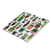 Carreau Plante mignon coloré Motif artisanal (Côté)