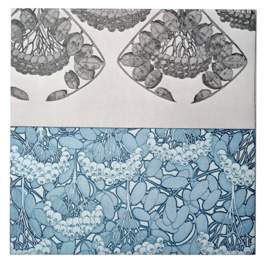 Carreau Plantes de style Art Nouveau, Mucha (Devant)