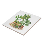 Carreau Plantes d'intérieur à l'aquarelle (Côté)