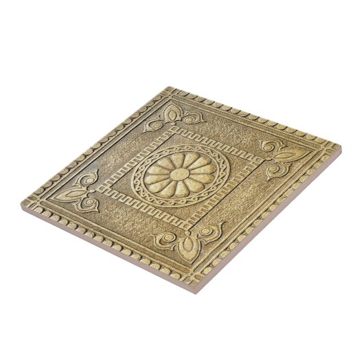 Carreau Plaque de bronze (Côté)