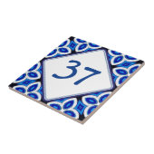 Carreau Plaque de coordonnées de la Maison Blanche et Bleu (Côté)