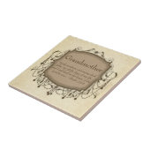 Carreau Plaque de dessous de verre du psaume 23 de vers de (Côté)