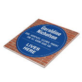 Carreau Plaque murale commémorative amusante (Côté)