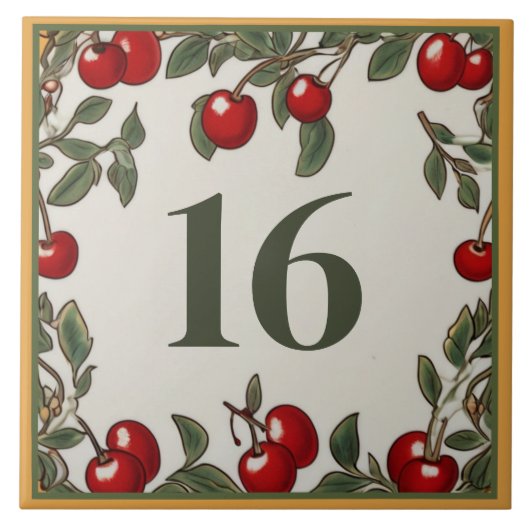 Carreau Plaque signalétique vintage Cherry Custom House Nu (Devant)