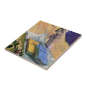 Carreau Plaster Statuette Rose et romans Vincent van Gogh (Côté)