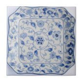 Carreau Plat chaud de cuisine dans bleu et blanc (Devant)