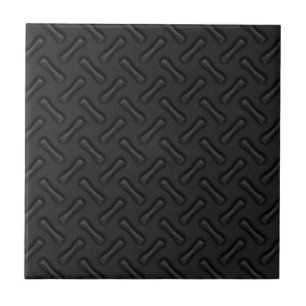 Carreau Plat de diamant noir modelé
