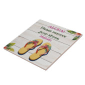 Carreau Please Remove Your Shoes Hawaiian Style flip flops (Côté)