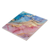 Carreau Plink Blue Gold Parties scintillant marbré Agate c (Côté)