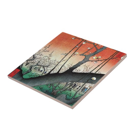 Carreau Plum à fleurs, Hiroshige (Côté)