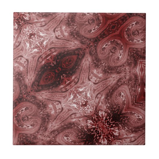 Carreau Plum rougeâtre art géométrique abstrait Carrelage (Devant)
