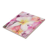 Carreau Plumeria d'Hawaï Flore tropicale (Côté)