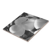 Carreau Plumeria hawaïenne : des fleurs en noir et blanc (Côté)