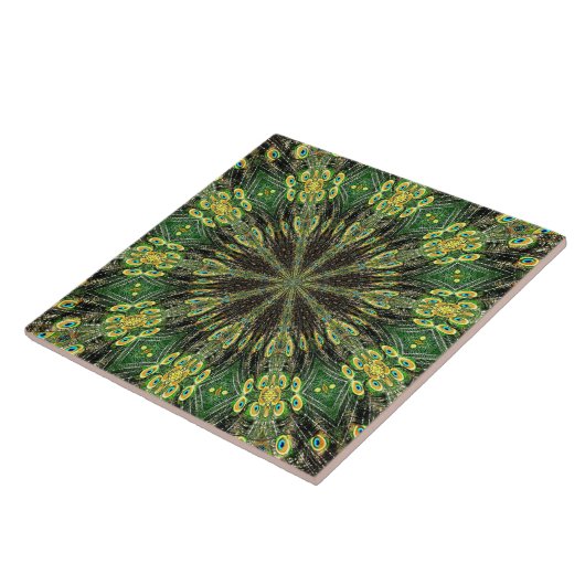 Carreau Plumes de paon Kaleidoscope 2 (Côté)
