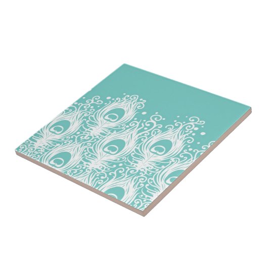 Carreau Plumes molles de paon (Côté)