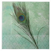 Carreau Plumes Peacock Mint (Devant)