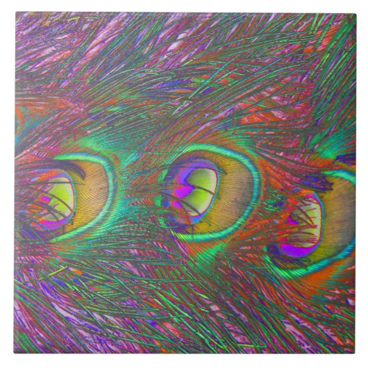 Carreau Plumes Peacock Tinsel de Noël (Devant)