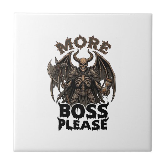 Carreau Plus de Boss S'il Vous Plaît Halloween Démon Squel (Devant)