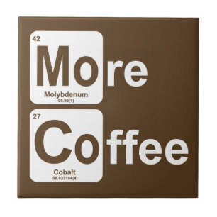 Carreau Plus de tableau périodique du café