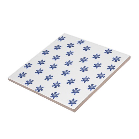 Carreau Plusieurs Blue Snowflake Starburst Salutation Céra (Côté)