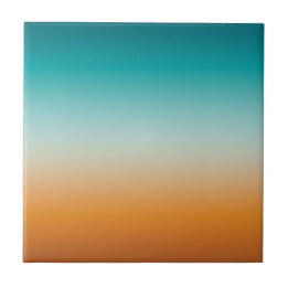 Carreau Plutôt Ombre Sunny Orange & Turquoise Blue Gradien
