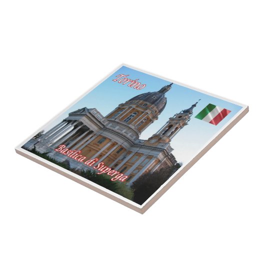 Carreau PMT018 Basilique TURIN de Superga, Italie, (Côté)