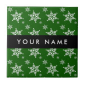 Carreau Pneus blancs, Vert, Votre nom, Personnaliser (Devant)