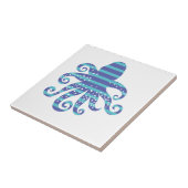 Carreau Poctopus à rayures bleues (Côté)