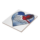 Carreau Poème cardinal de coeur (Côté)