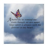 Carreau Poème commémoratif papillon (Devant)
